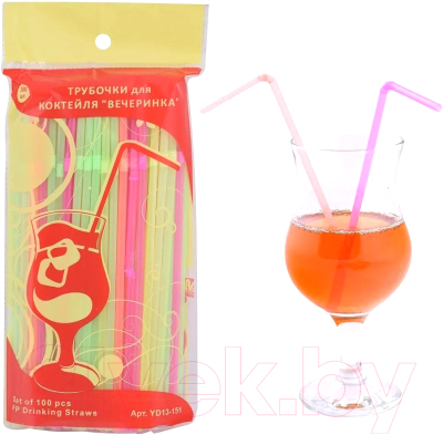 Набор одноразовых трубочек Мультидом Вечеринка / YD13-151