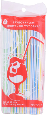 Набор одноразовых трубочек Мультидом Тусовка / YD13-152 - фото