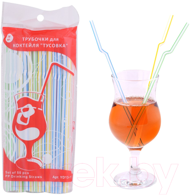 Набор одноразовых трубочек Мультидом Тусовка / YD13-152