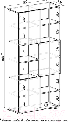 Стеллаж Мебель-Класс Вегас-1