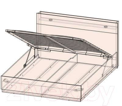 Комплект мебели для спальни Интерлиния Loft-1 Спальня-1 (дуб золотой/антрацит)