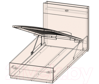 Комплект мебели для спальни Интерлиния Loft-3 Спальня-3 (дуб золотой/антрацит)