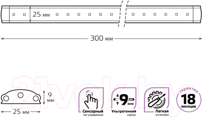 Светильник линейный Gauss F 90225312