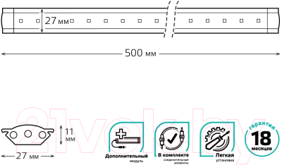 Светильник линейный Gauss G 9023533206