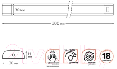 Светильник линейный Gauss D 9025531206