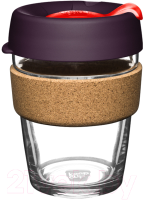 Стакан для горячих напитков KeepCup Brew Cork M Red Bells / BCREDB12 - фото