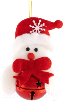 Елочная игрушка Волшебная страна Снеговик колокольчик / 103194 - фото
