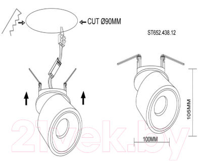Точечный светильник ST Luce ST652 ST652.438.12