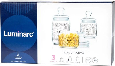Набор емкостей для хранения Luminarc Love Pasta Plano Q4111 