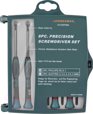 Набор отверток Jonnesway D3765P08S