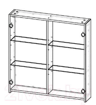 Шкаф с зеркалом для ванной Garda 2 (85)