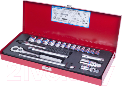 Набор головок слесарных King TONY 3520MR02 - фото