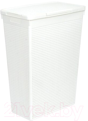 Корзина для белья Violet Лофт / 5650006 (50л, белый) - фото