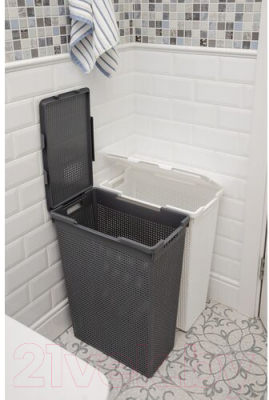 Корзина для белья Violet Лофт / 5650006 (50л, белый)