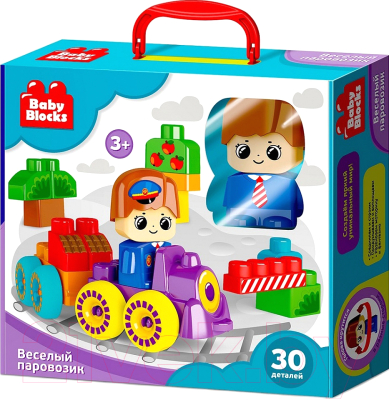 Конструктор Десятое королевство Веселый паровозик / 3908 - фото