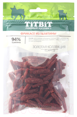 Лакомство для собак TiTBiT Золотая коллекция. Фрикасе из телятины / 18552 - фото