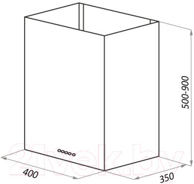 Вытяжка коробчатая HOMSair Phlox Push 40