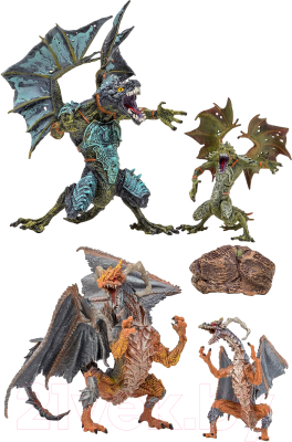 Набор фигурок коллекционных Masai Mara Динозавры и драконы для детей. Мир драконов / MM207-002 - фото