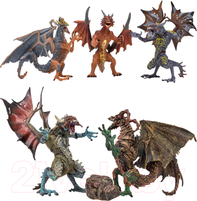 Набор фигурок коллекционных Masai Mara Динозавры и драконы для детей. Мир драконов / MM207-004 - фото