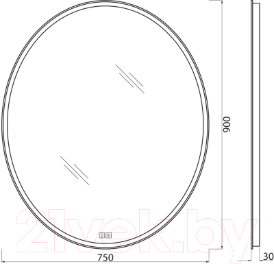 Зеркало BelBagno SPC-VST-750-900-LED-TCH-WARM