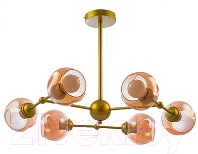Люстра Aitin-Pro НПБ K121/6 (золото/коричневый) - фото