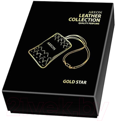 Ароматизатор автомобильный Areon Leather Collection Gold Star / ARE-ALC01
