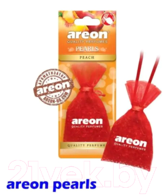 Ароматизатор автомобильный Areon Pearls Peach / ARE-ABP10