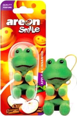 Ароматизатор автомобильный Areon Smile Blister Toy Apple & Cinnamon / ARE-ASB01 - фото