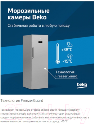 Холодильник с морозильником Beko B1RCNK402W