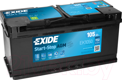 Автомобильный аккумулятор Exide EL1050 - фото