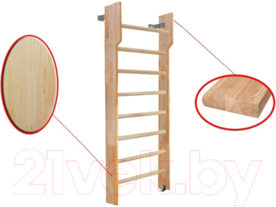 Шведская стенка Dinamika С турником ZSO-002548 (3x1, сосна)