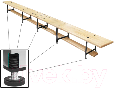 Скамейка гимнастическая Dinamika ZSO-002375