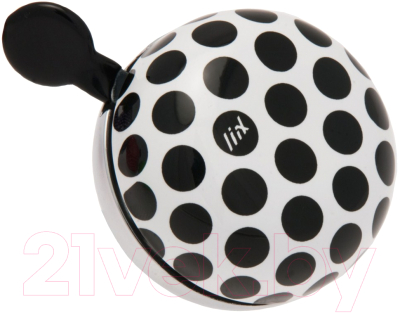 Звонок для велосипеда Liix Черно-белый горошек / 6778 - фото