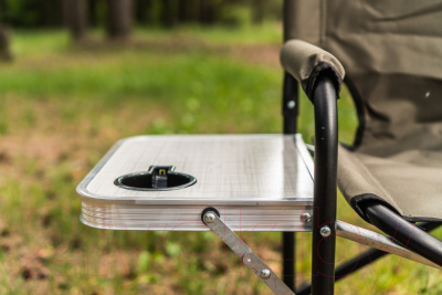 Кресло складное НПО Кедр Кедр со столиком с подстаканником / SK-07