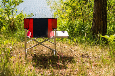 Кресло складное НПО Кедр Supermax со столиком с подстаканником / AKSM-04