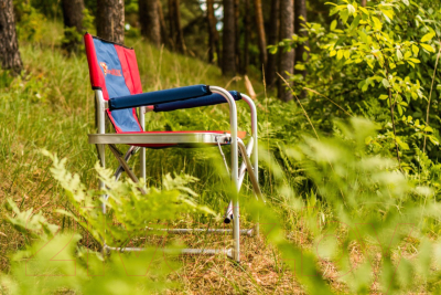 Кресло складное НПО Кедр Supermax со столиком с подстаканником / AKSM-04