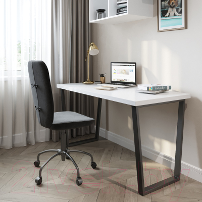 Письменный стол Domus СП013B-8685 / 12.013.401.02 (черный/белый)