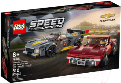 Конструктор Lego Speed Chevrolet Corvette C8.R Race Car and 1968 76903 - фото