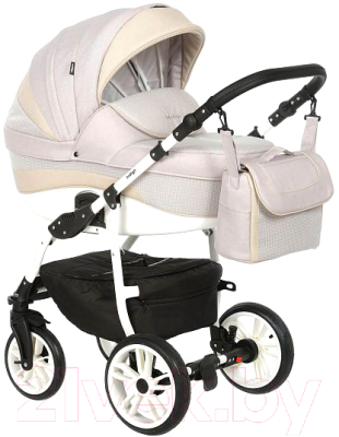 Детская универсальная коляска INDIGO 2 в 1 (In 01, бежевый) - фото