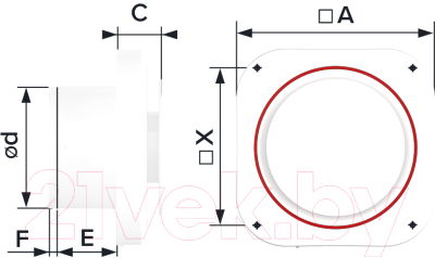 Вентилятор накладной ERA D 100 / Disc 4 BB