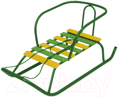 Санки детские Ника Ветерок 1 / В1 (зеленый) - фото