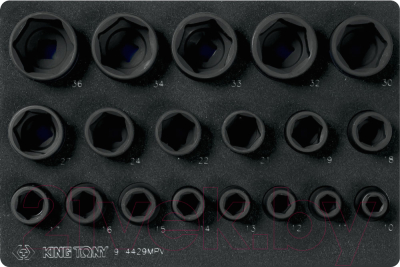 Набор головок слесарных King TONY 9-4429MPV - фото