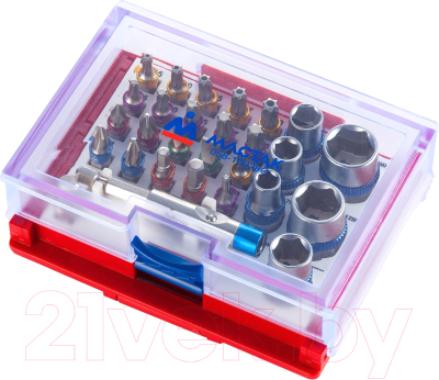 Набор головок, бит Мастак 058-10028C