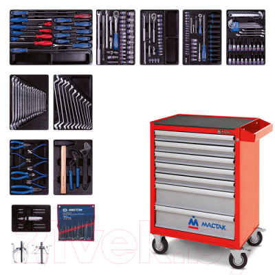 Универсальный набор инструментов King TONY 934-100AMR - фото