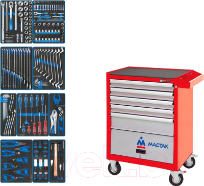 Универсальный набор инструментов King TONY 934-188AMR - фото