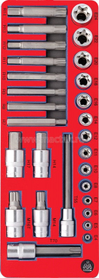 Набор головок, бит King TONY 5-03428 - фото