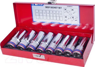 Набор головок слесарных King TONY 4208MR01 - фото