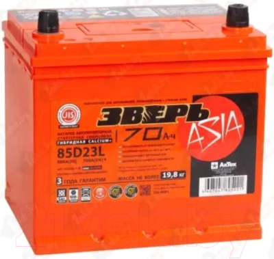 Автомобильный аккумулятор Зверь Asia 700A R+ / ЗВА70ЗR - фото