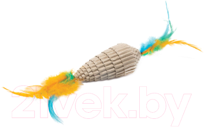 Игрушка для кошек Triol Natural Конус с перьями / 22171052 - фото