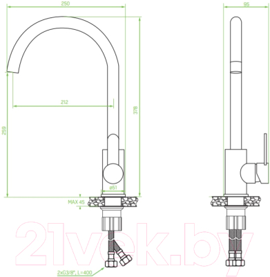 Смеситель Laveo Bona BAB268D